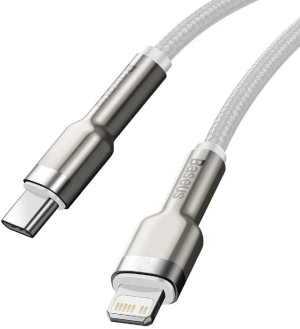 Купить Кабель Baseus Cafule Metal (CATLJK-A02) USB-C/Lightning 1m (White)